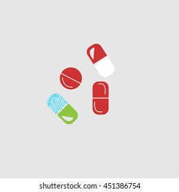 Pills icon, vector illustration
