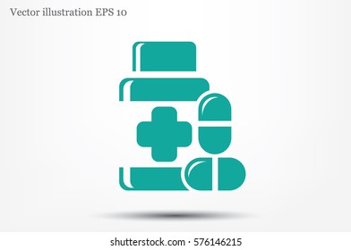 Pills icon vector illustration.