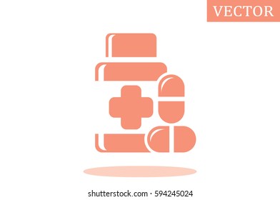 Pills icon vector illustration.