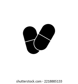 Pillt Symbol, Vektorgrafik. Kapselsymbol. Arzneimittelzeichen und -zeichen