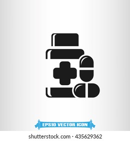Pills icon vector illustration EPS 10.