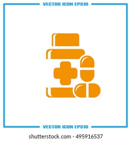 Pills icon vector illustration EPS 10.