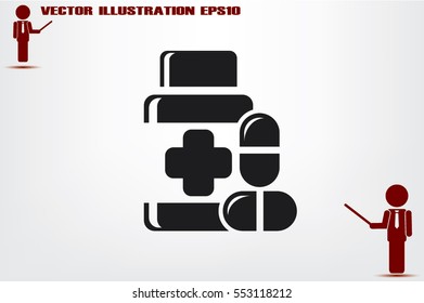 Pills icon vector illustration EPS 10.