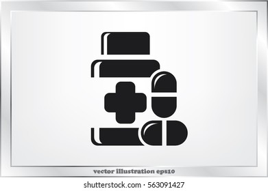 Pills icon vector illustration EPS 10.
