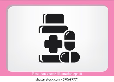 Pills icon vector illustration EPS 10.