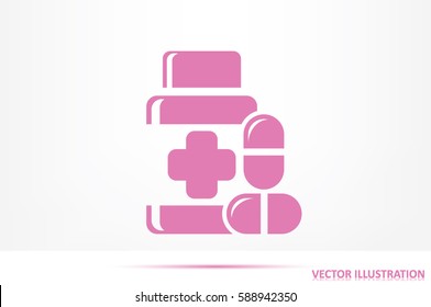 Pills icon vector illustration EPS 10.