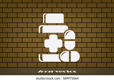 Pills icon vector illustration EPS 10.