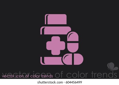 Pills icon vector illustration EPS 10.