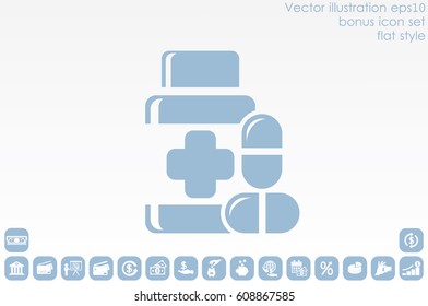 Pills icon vector illustration EPS 10.