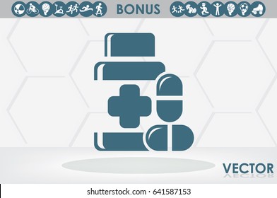 Pills icon vector illustration EPS 10.
