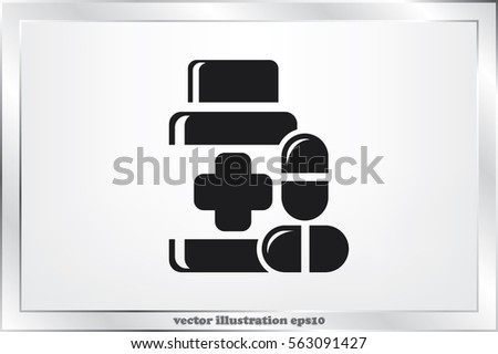 Pills icon vector illustration EPS 10.