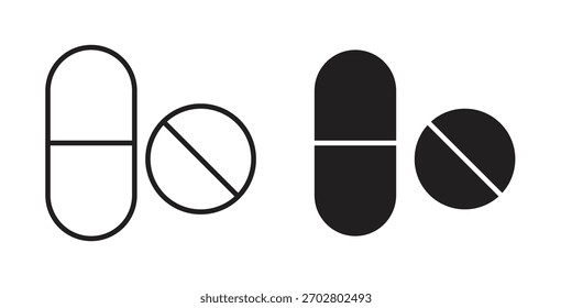 Ícone Pills Vetor isolado elemento de design. EPS10