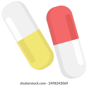 Pills icon vector isolated on white background.