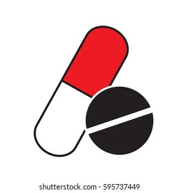Vector de icono de almohadillas aisladas en fondo blanco. Iconos médicos.