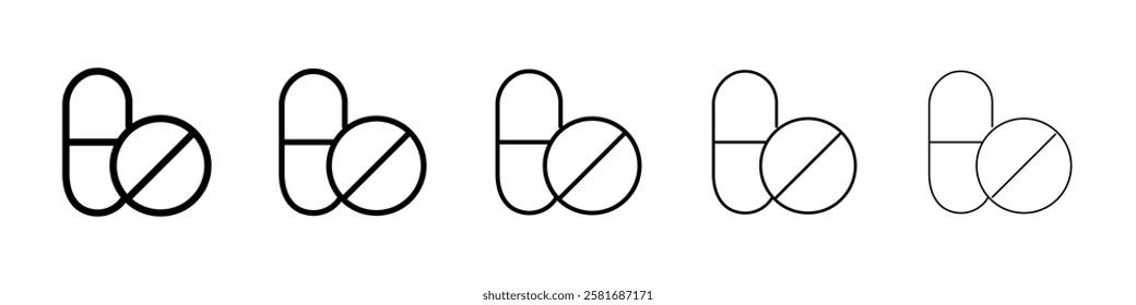 Pills icon Vector logo sign