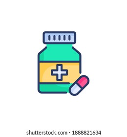 
Pills icon in vector. Logotype