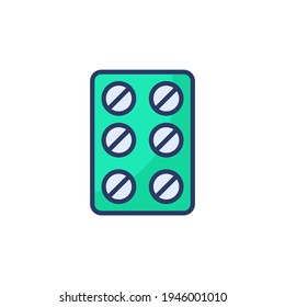 Pills icon in vector. Logotype