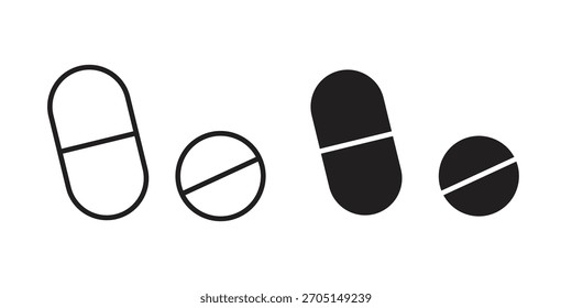 Píldoras icono de Vector modernos diseños planos y de carrera