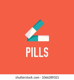 pills icon vector. pills sign on white background. pills icon for web and app