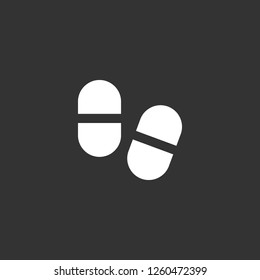 pills icon vector. pills sign on black background. pills icon for web and app