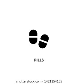pills icon vector. pills sign on white background. pills icon for web and app
