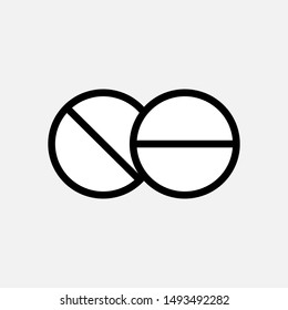 Pills Icon - Vector, Sign and Symbol for Design, Presentation, Website or Apps Elements.