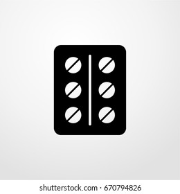 pills icon. vector sign symbol on white background