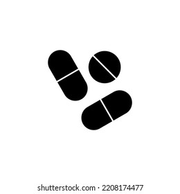 Pills icon vector for web and mobile app. capsule icon. Drug sign and symbol