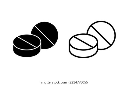 Pills icon vector for web and mobile app. capsule icon. Drug sign and symbol