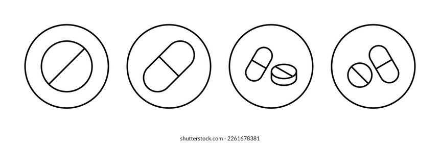Pills icon vector for web and mobile app. capsule icon. Drug sign and symbol