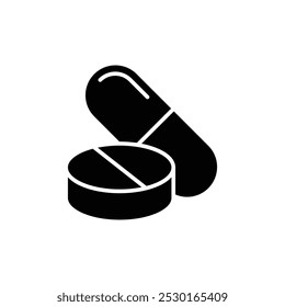 Pills icon vector for web and mobile app. capsule icon. Drug sign and symbol.