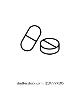 Pills icon for web and mobile app. capsule icon. Drug sign and symbol