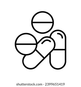 icono de píldoras con ilustración de material vectorial de fondo blanco