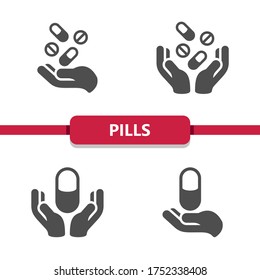 Pills Icons . Professional, pixel perfect icons. EPS 10 format.