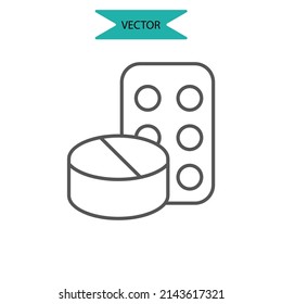 Pills icons  symbol vector elements for infographic web
