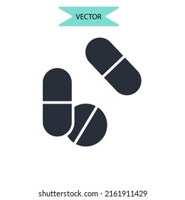 pills icons  symbol vector elements for infographic web