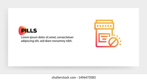 PILLS AND ILLUSTRATION ICON CONCEPT