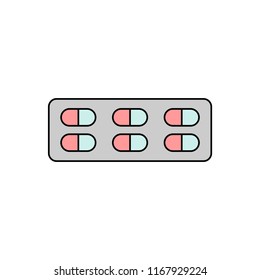 Pills isolated color icon, vector illustration design. Maternity collection.