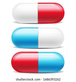 pills isolated on white background