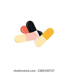 Pills isolated on white background.
healthcare pharmaceutical idea.