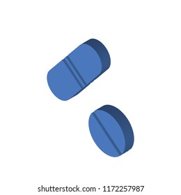 Pills isometric left top view 3D icon