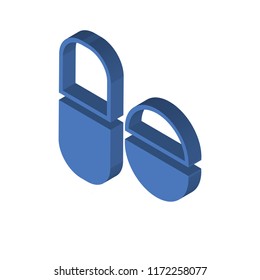 Pills isometric left top view 3D icon