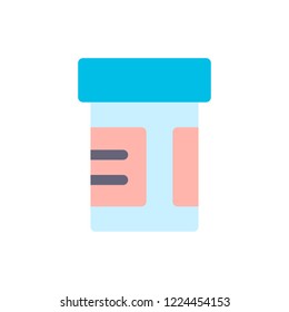 pills jar flat icon