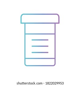 Pills jar gradient style icon design of Medical care health and emergency theme Vector illustration