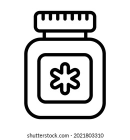 Pills Jar Healthcare Medical, vector graphic Illustration Icon.