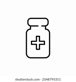 pills jar icon sign vector