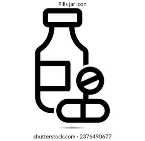 Icono del tarro de almohadilla ilustración vectorial gráfico en el fondo