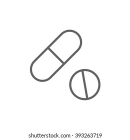 Pills line icon.