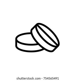 Pills line icon. High quality black outline logo for web site design and mobile apps. Vector illustration on a white background.