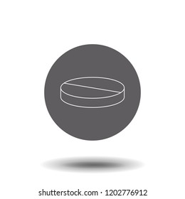 Pills line icon in modern style. Vector illustration for your web site mobile logo app UI design.